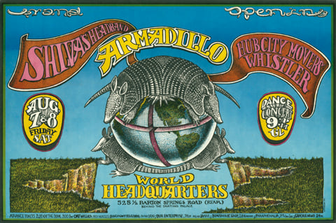 image of poster with armadillo theme