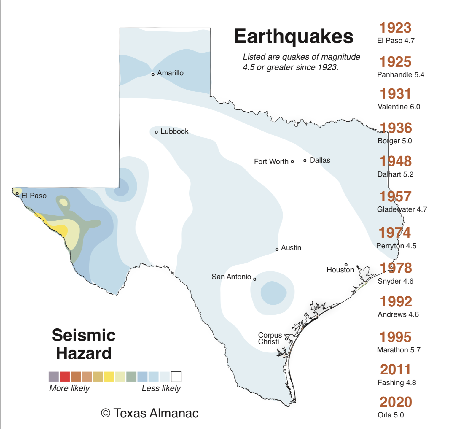 motivet mens dyb Earthquakes in Texas | TX Almanac