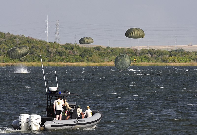 Soldiers Landing on Lake Walter E. Long