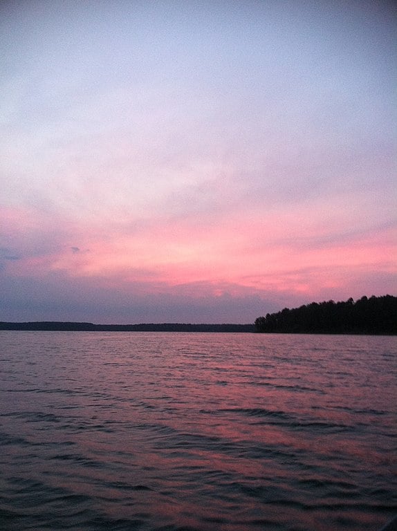 Sunset on Lake O' the Pines
