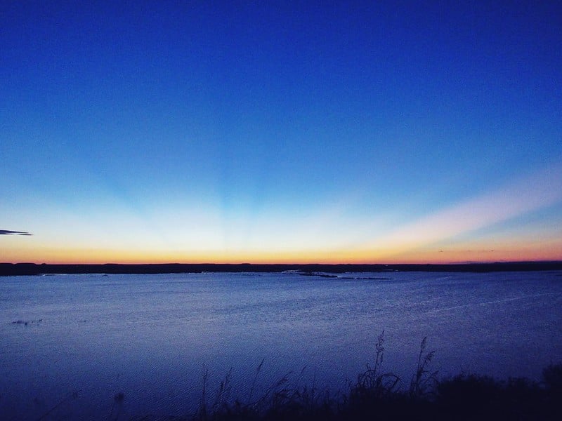 Sunset on O.C. Fisher Lake