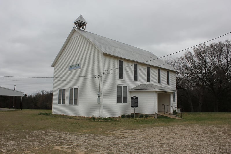 An old schoolhouse in Illinois Bend